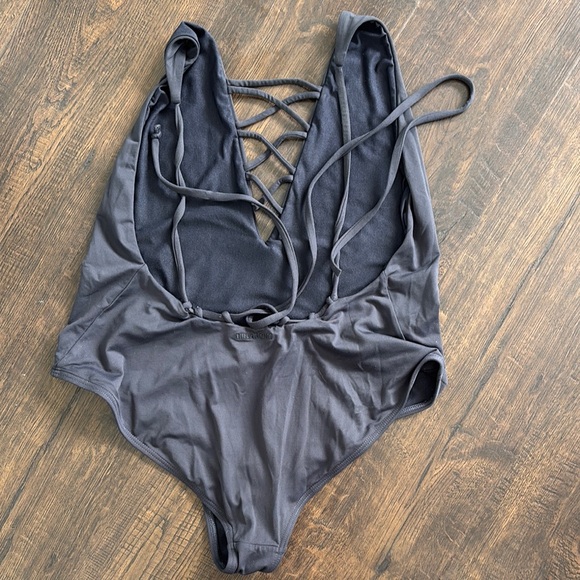 Black One-Piece Swimsuit with Crisscross Front BILLABONG - Picture 3 of 4